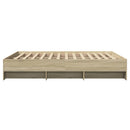 sengeramme 150x200 cm uden madras konstrueret træ sonoma-eg