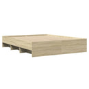 sengeramme 150x200 cm uden madras konstrueret træ sonoma-eg