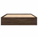 sengeramme 150x200 cm uden madras konstrueret træ brunt eg