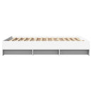 sengestel 120x200 cm konstrueret træ hvid