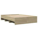 sengeramme 120x200 cm uden madras konstrueret træ sonoma-eg