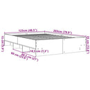 sengeramme 120x200 cm uden madras konstrueret træ sonoma-eg