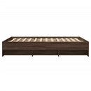 sengeramme 120x200 cm uden madras konstrueret træ brunt eg