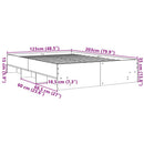 sengeramme 120x200 cm uden madras konstrueret træ brunt eg