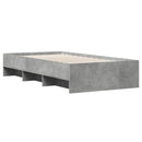 sengeramme 100x200 cm konstrueret træ betongrå