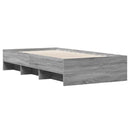 sengeramme 100x200 cm konstrueret træ grå sonoma-eg