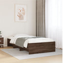 sengeramme 100x200 cm uden madras konstrueret træ brunt eg