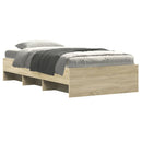 sengeramme 90x200 cm uden madras konstrueret træ sonoma-eg