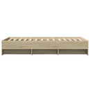 sengeramme 90x200 cm uden madras konstrueret træ sonoma-eg