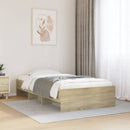 sengeramme 90x200 cm uden madras konstrueret træ sonoma-eg