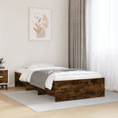 sengeramme 90x200 cm uden madras konstrueret træ røget eg
