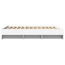 sengestel 140x190 cm konstrueret træ hvid