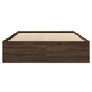 sengeramme 140x190 cm uden madras konstrueret træ brunt eg