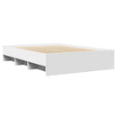 sengestel 135x190 cm konstrueret træ hvid
