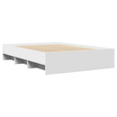 sengestel 135x190 cm konstrueret træ hvid