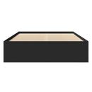 sengestel 135x190 cm konstrueret træ sort