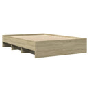 sengestel 135x190 cm konstrueret træ sonoma-eg