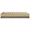 sengeramme 120x190 cm uden madras konstrueret træ sonoma-eg