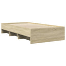 sengeramme 90x190 cm uden madras konstrueret træ sonoma-eg