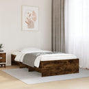 sengeramme 90x190 cm uden madras konstrueret træ røget eg
