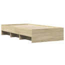 sengeramme 75x190 cm uden madras konstrueret træ sonoma-eg