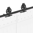 skinnesæt til skydedør 366 cm stål sort