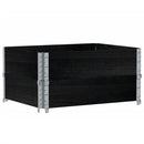 pallerammer 2 stk. 80x60 cm massivt fyrretræ sort