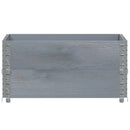 pallerammer 2 stk. 80x60 cm massivt fyrretræ grå