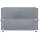 pallerammer 2 stk. 80x60 cm massivt fyrretræ grå