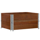pallerammer 2 stk. 80x60 cm massivt fyrretræ brun