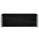 pallerammer 2 stk. 120x80 cm massivt fyrretræ sort