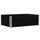 pallerammer 2 stk. 120x80 cm massivt fyrretræ sort