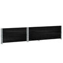 pallerammer 2 stk. 120x80 cm massivt fyrretræ sort