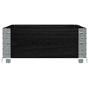 palleramme 100x50 cm massivt fyrretræ sort
