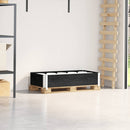 palleramme 100x50 cm massivt fyrretræ sort