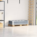 palleramme 100x50 cm massivt fyrretræ grå