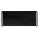 pallerammer 2 stk. 100x50 cm massivt fyrretræ sort