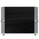 pallerammer 2 stk. 100x50 cm massivt fyrretræ sort
