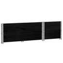 pallerammer 2 stk. 100x50 cm massivt fyrretræ sort