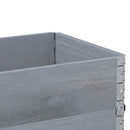 pallerammer 2 stk. 100x50 cm massivt fyrretræ grå