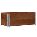 pallerammer 2 stk. 100x50 cm massivt fyrretræ brun