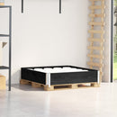 palleramme 100x100 cm massivt fyrretræ sort