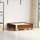 palleramme 100x100 cm massivt fyrretræ brun