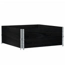 pallerammer 2 stk. 100x100 cm massivt fyrretræ sort