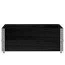 pallerammer 2 stk. 100x100 cm massivt fyrretræ sort