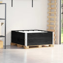 pallerammer 2 stk. 100x100 cm massivt fyrretræ sort