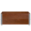 pallerammer 2 stk. 100x100 cm massivt fyrretræ brun