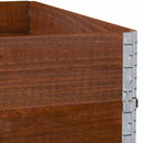 pallerammer 2 stk. 100x100 cm massivt fyrretræ brun
