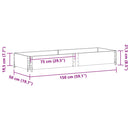 palleramme 150x50 cm massivt fyrretræ brun