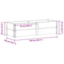 pallerammer 2 stk. 150x50 cm massivt fyrretræ